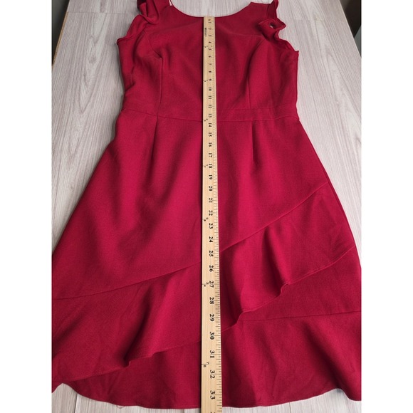 Brooks Brothers Red Fleece Women's Ruffle Trimmed Dress Size 8 Lined Career Chic - Picture 9 of 11